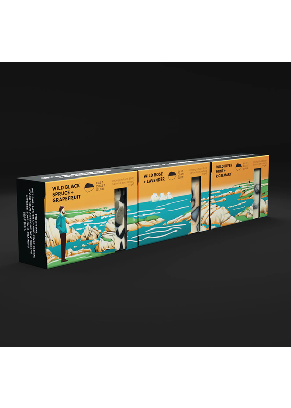 East Coast Glow Wild River Mint + Rosemary Iceberg Infused Soap