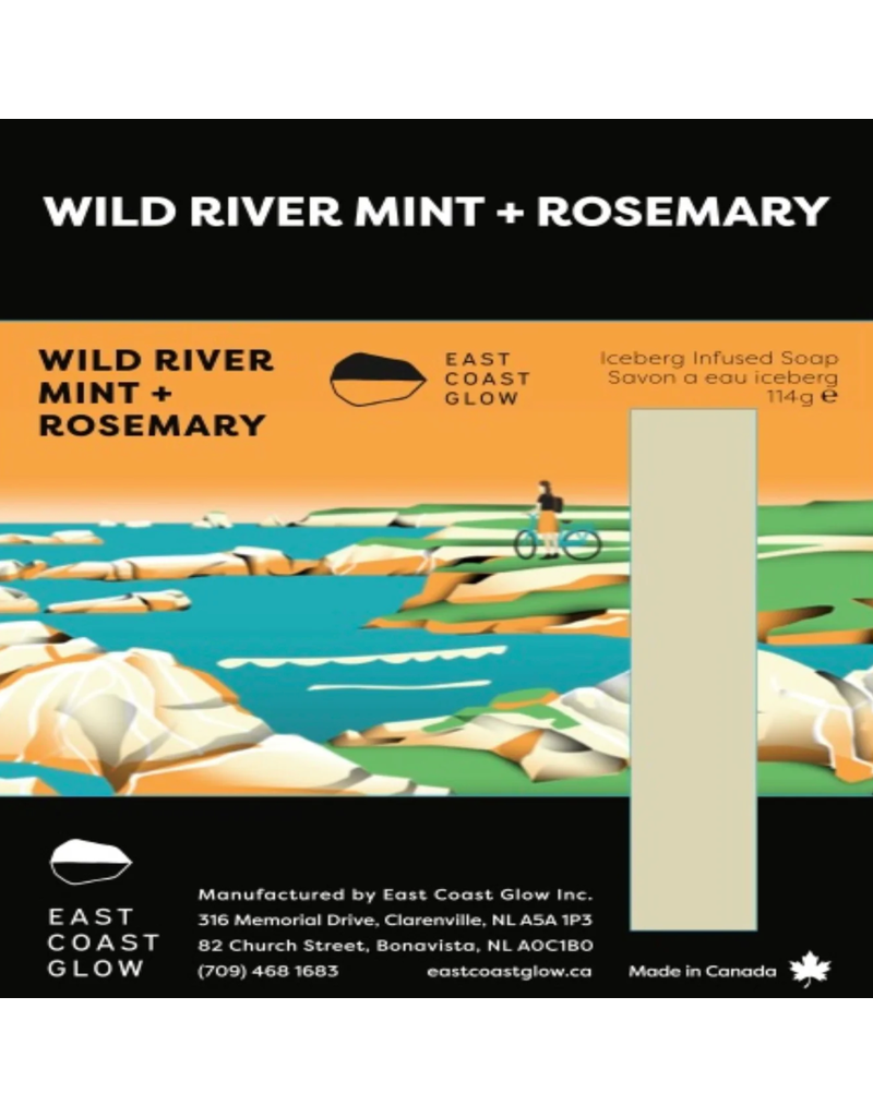 East Coast Glow Wild River Mint + Rosemary Iceberg Infused Soap