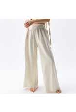 Pokoloko Crinkle Palazzo Pants-Cream-One Size
