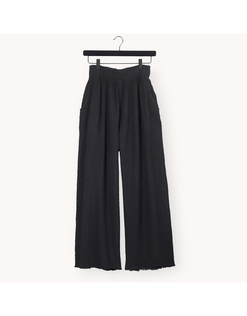 Pokoloko Crinkle Palazzo Pants-Black-One Size