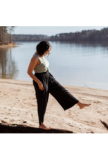 Pokoloko Crinkle Palazzo Pants-Black-One Size
