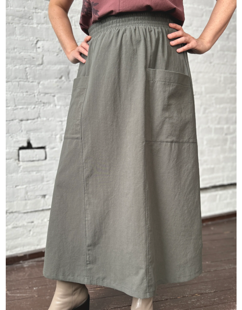 Smoking Lily Piper Skirt-Pesto