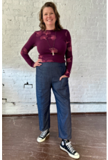 Smoking Lily Wren Work Pants-Stretch Denim-Medium Wash