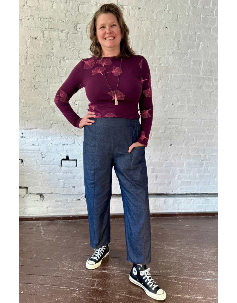 Smoking Lily Wren Work Pants-Stretch Denim-Medium Wash