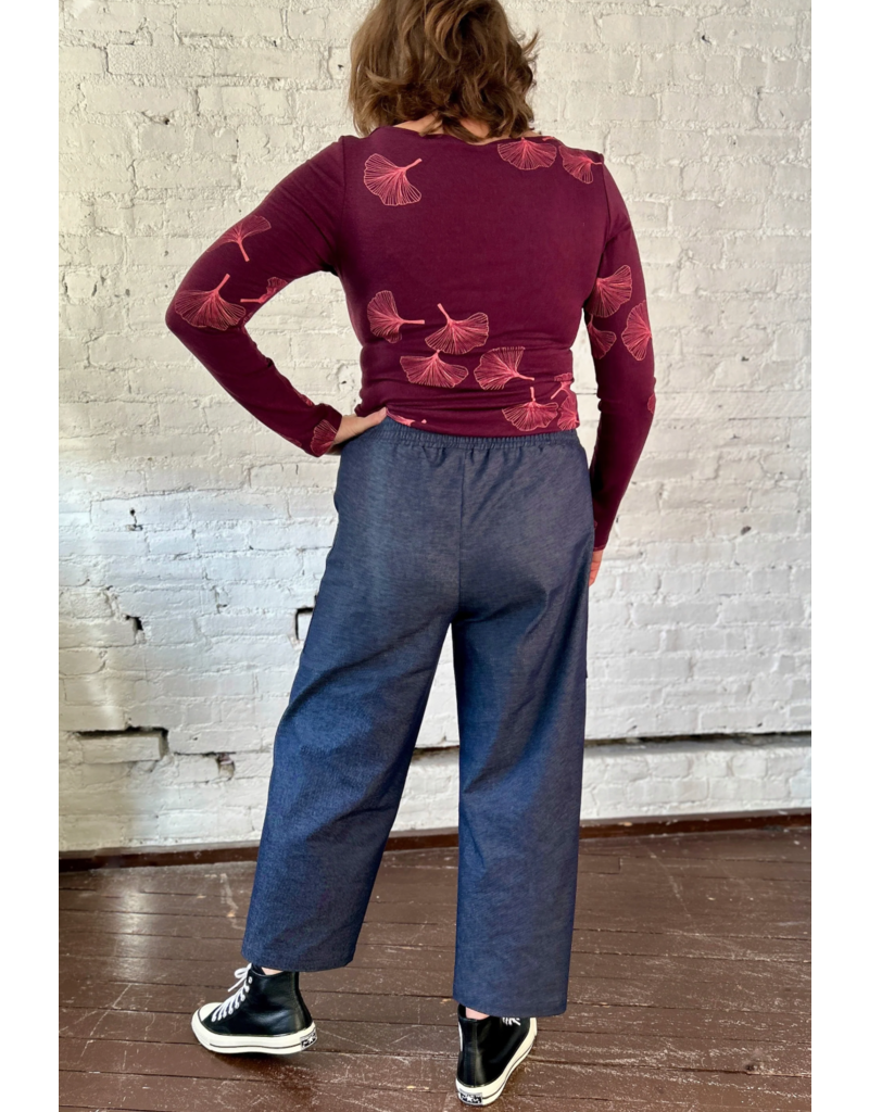 Smoking Lily Wren Work Pants-Stretch Denim-Medium Wash