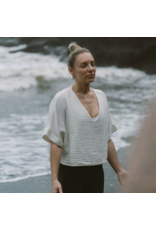 Pokoloko Crinkle Crop Top-Cream-O/S