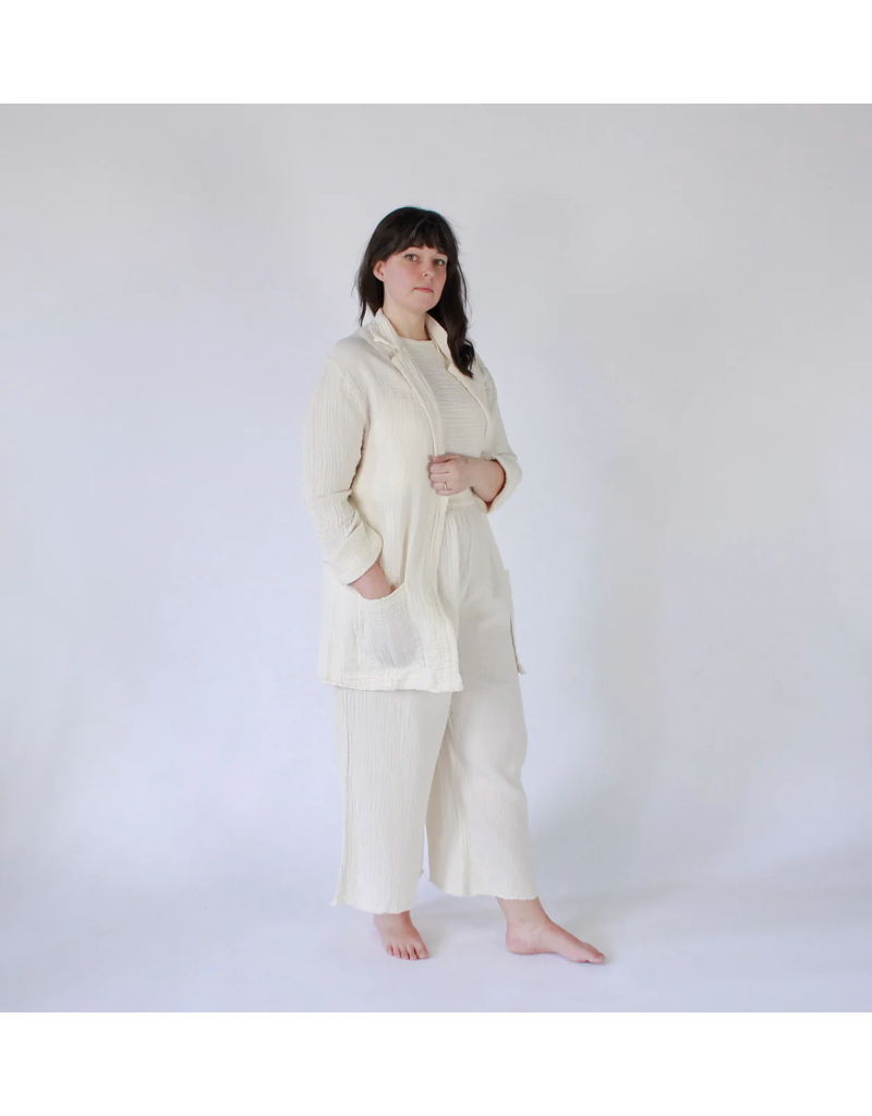 Pokoloko Crinkle Jacket-One Size-Cream