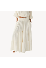 Pokoloko Crinkle Skirt Pants-Cream-O/S