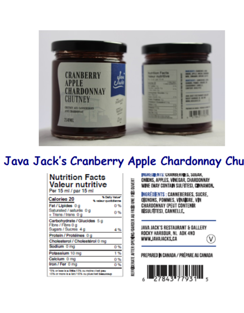Java Jack's Cranberry Apple Chardonnay Chutney