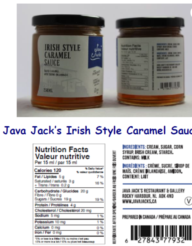 Java Jack's Irish Style Caramel Sauce