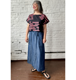 Smoking Lily Piper Skirt-Denim
