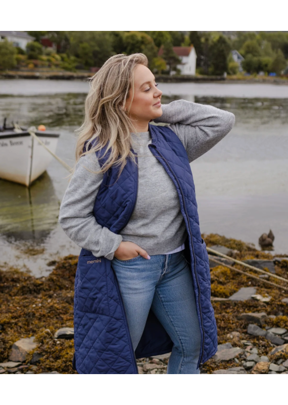 Mernini Mernini-Long Liner Vest-Midnight Blue