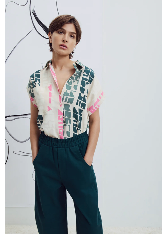 Eve Gravel Jahana Shirt-Totem Rose