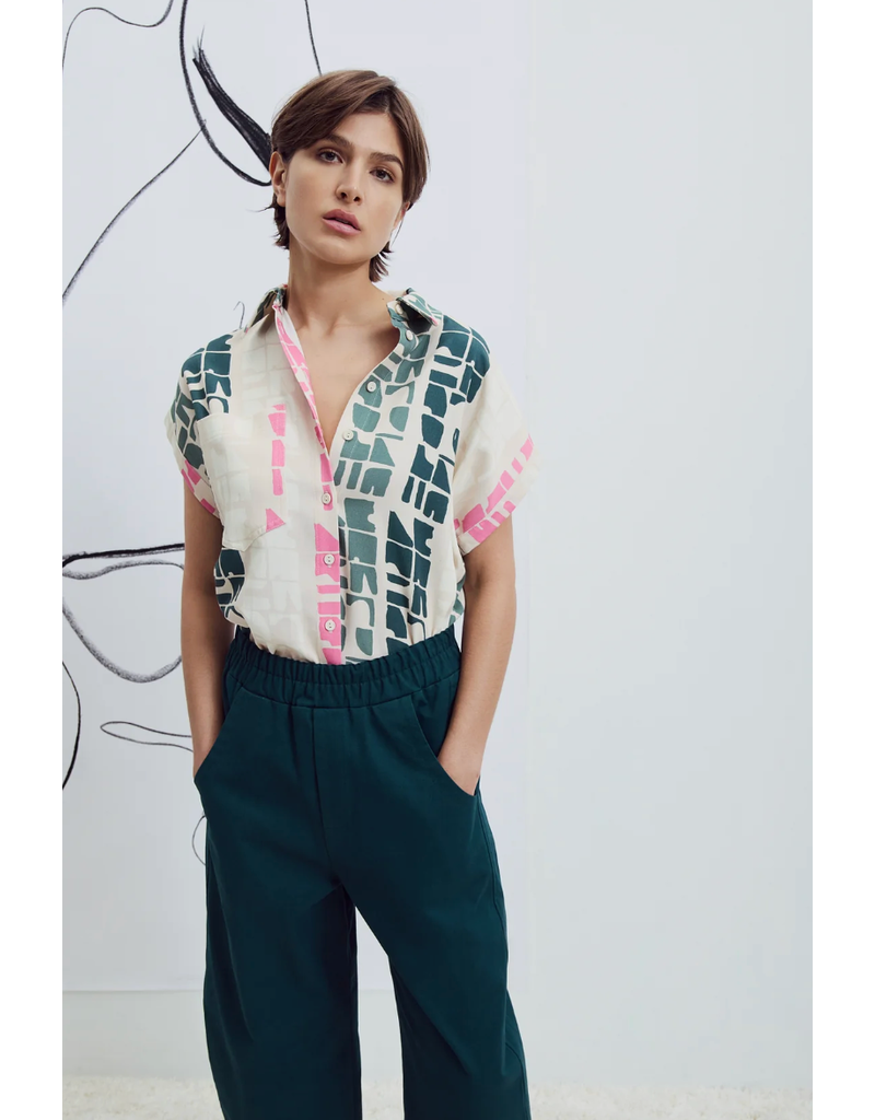 Eve Gravel Jahana Shirt-Totem Rose