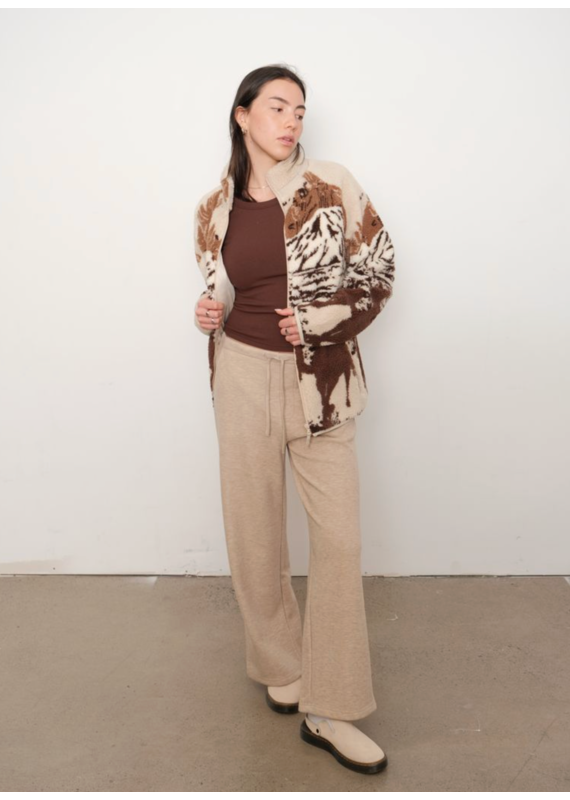 Kuwalla Printed Sherpa Fleece-Desert Stallion