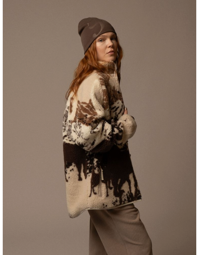 Kuwalla Printed Sherpa Fleece-Desert Stallion