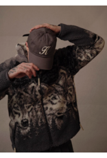 Kuwalla Printed Sherpa Fleece-Wolf Pack