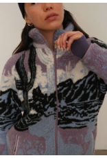 Kuwalla Printed Sherpa Fleece-Sunset Stallion