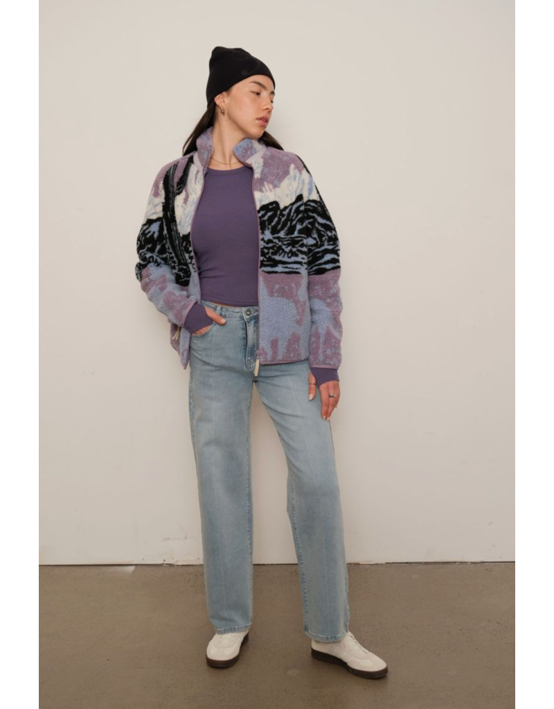 Kuwalla Printed Sherpa Fleece-Sunset Stallion