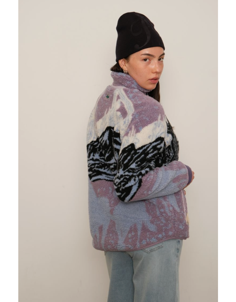 Kuwalla Printed Sherpa Fleece-Sunset Stallion