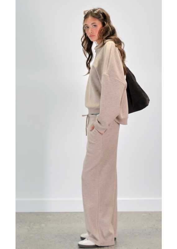 Kuwalla Arya Plush Wideleg-Melange Beige