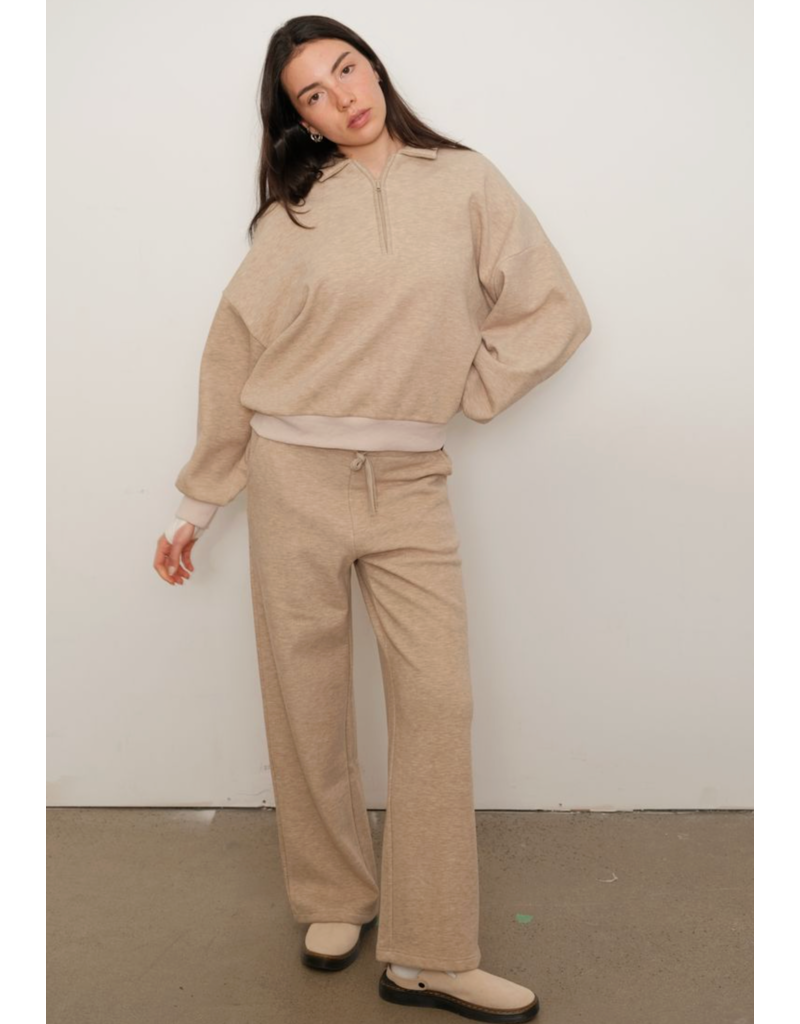 Kuwalla Gabbie Plush Polo-Melange Beige