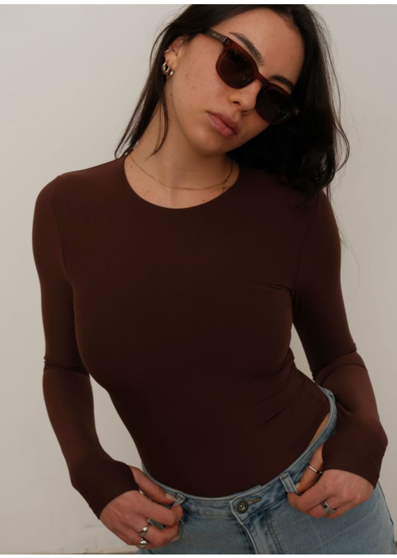Kuwalla Sabrina Double-Sculpt Top-Chocolate Brown