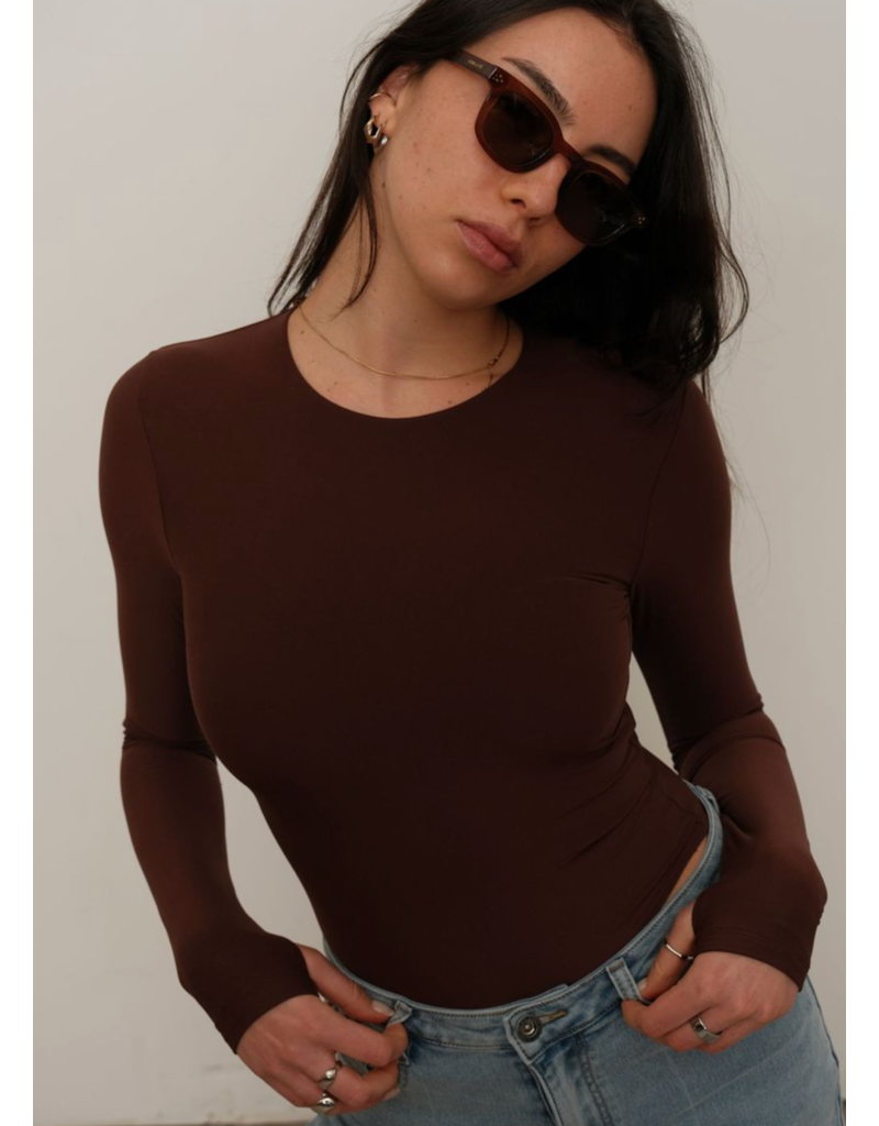 Kuwalla Sabrina Double-Sculpt Top-Chocolate Brown