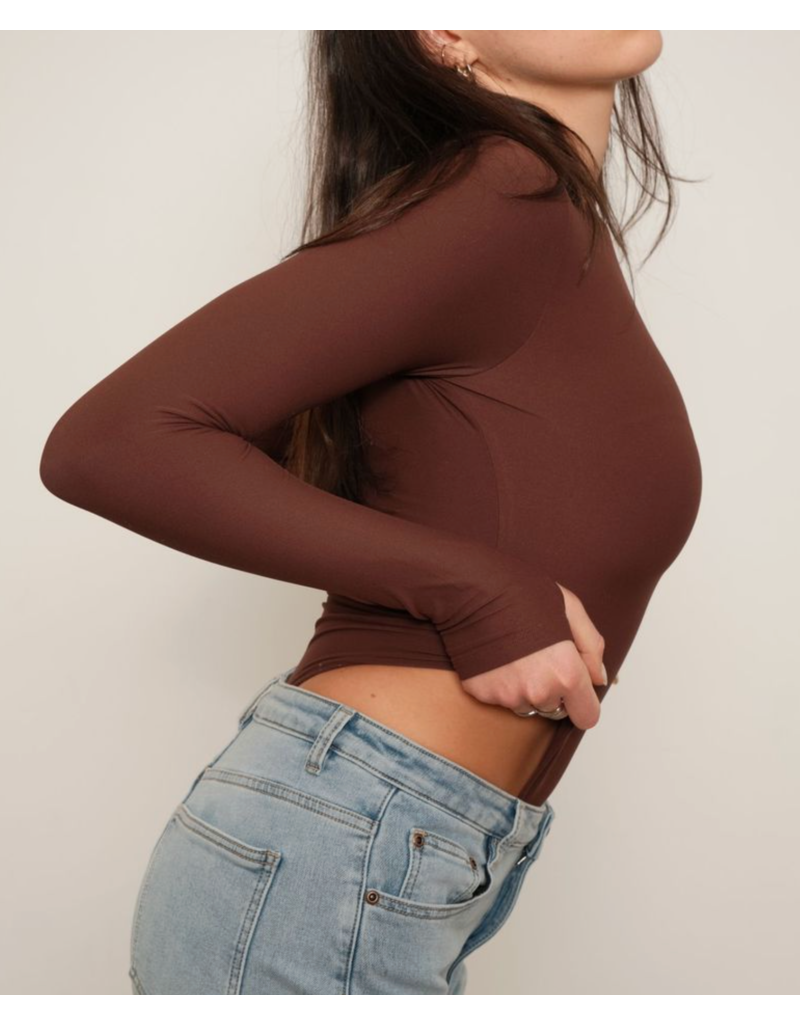 Kuwalla Sabrina Double-Sculpt Top-Chocolate Brown