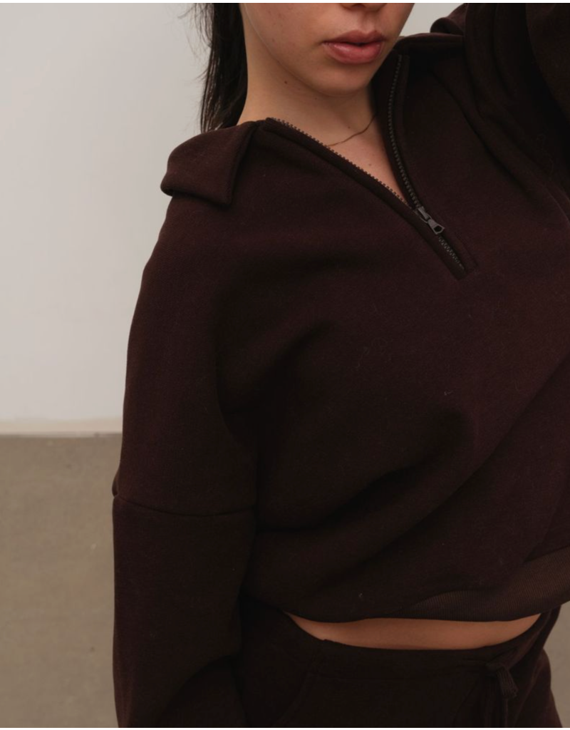 Kuwalla Gabbie Plush Polo-Chocolate Brown