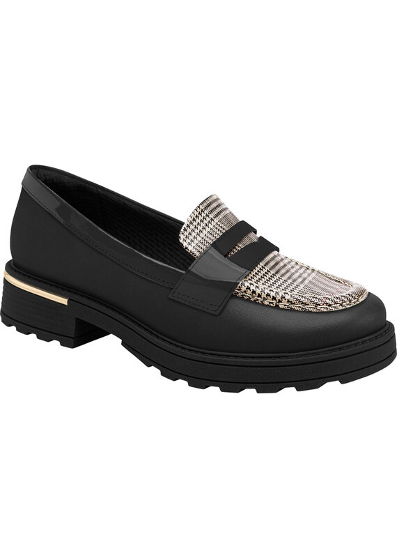 Picadilly Plaid Loafer-Blk/Red