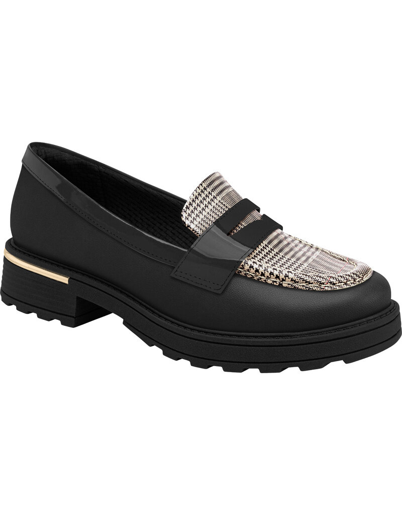 Picadilly Plaid Loafer-Blk/Red