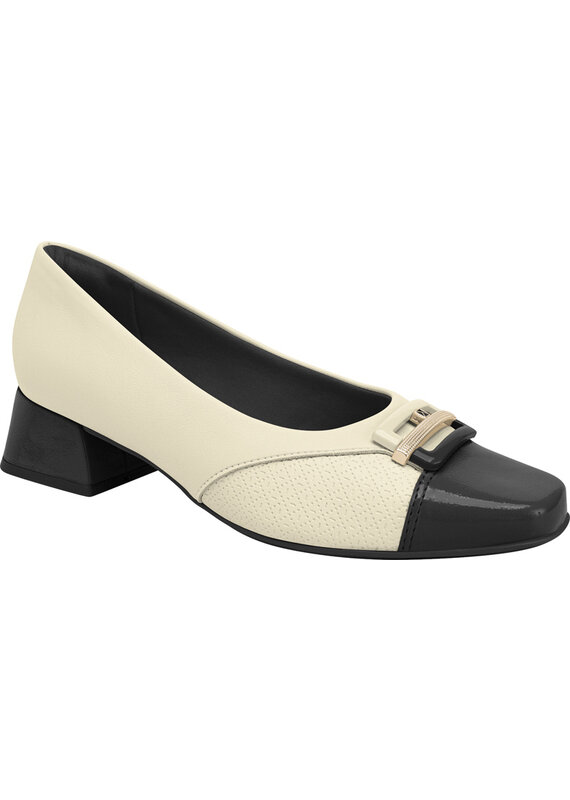 Picadilly Pump-OffWhite/Blk