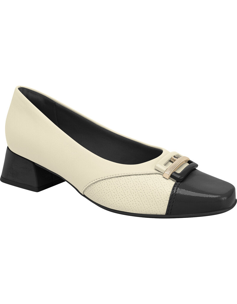 Picadilly Pump-OffWhite/Blk