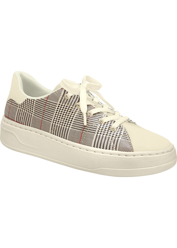 Picadilly Plaid Sneaker-Offwhite/Blk