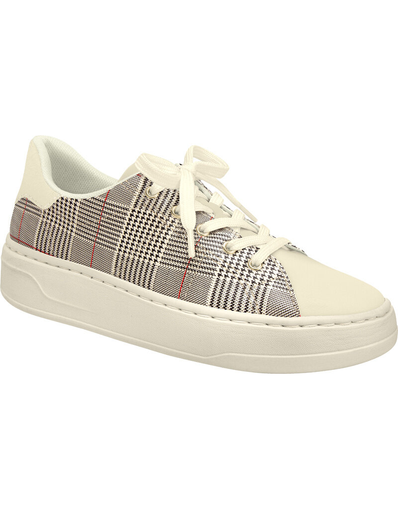Picadilly Plaid Sneaker-Offwhite/Blk