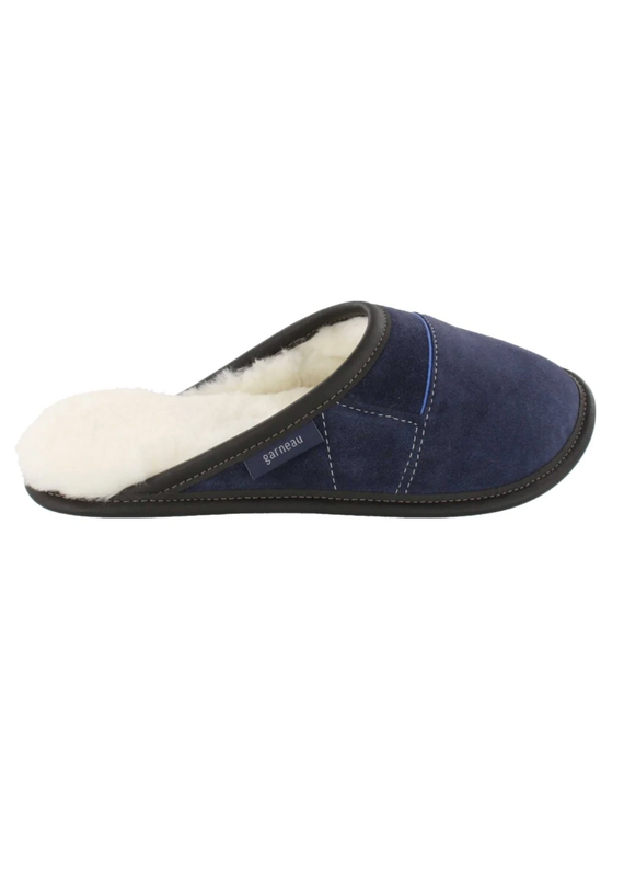 Garneau Mule Slipper-Navy Suede