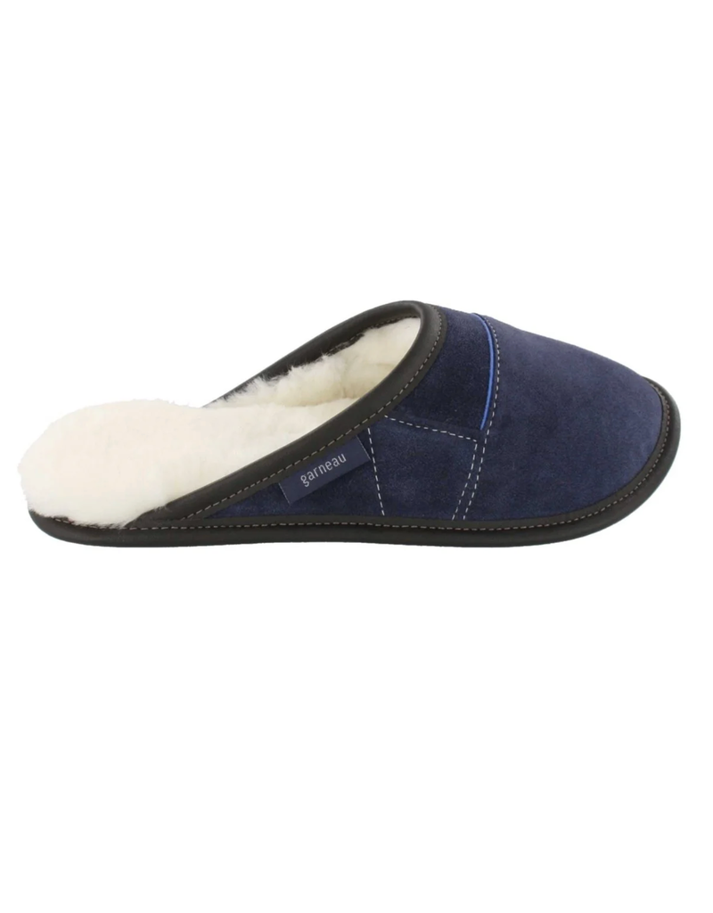 Garneau Mule Slipper-Navy Suede