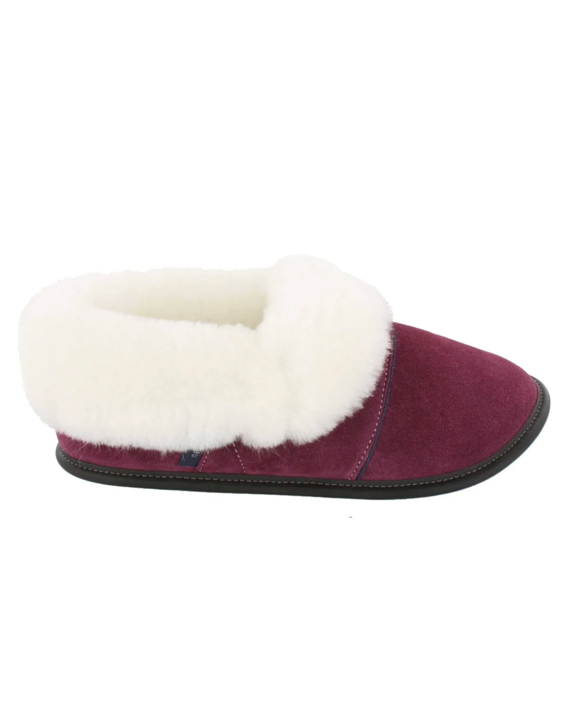 Garneau Lazybone Slippers-Plum Suede