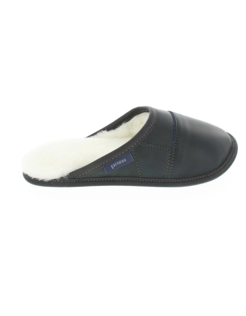 Garneau Mule Slipper-Black Leather