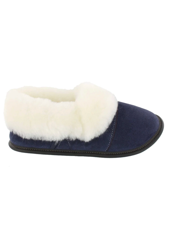 Garneau Lazybone Slippers-Navy Suede