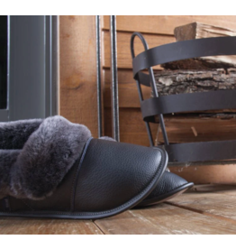 Garneau Lazybone Slippers -Black Leather-Mens
