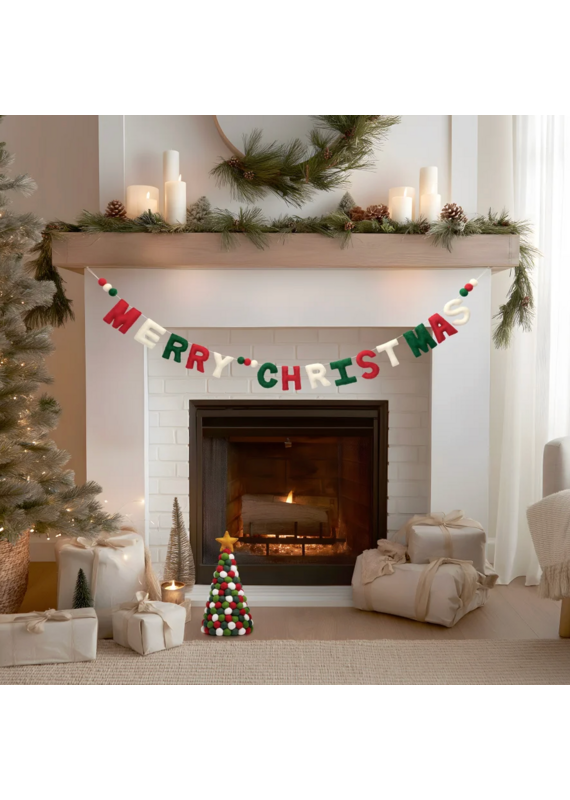 MODWOOL MODWOOL Felt Garland-62"- Merry Christmas