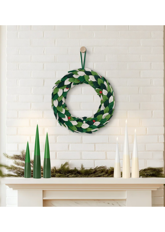 MODWOOL MODWOOL Felt Leaf Wreath-14"D