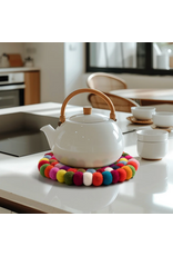 MODWOOL MODWOOL™ Felt Ball Round 8" Trivet - Multi Color