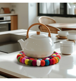 MODWOOL MODWOOL™ Felt Ball Round 8" Trivet - Multi Color