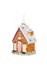 Abbott Gingerbread House Ornament-4"H