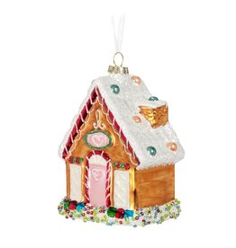 Abbott Gingerbread House Ornament-4"H