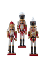 Kurt Adler 12"R/W KING/SOLDIER NUTCRACKERS