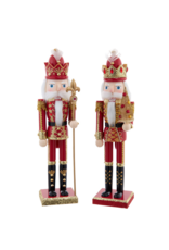 Kurt Adler 15"WDN RED/GOLD NUTCRACKER